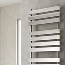 Reina Trento Vertical Designer Heated Towel Rail - 1300mm x 500mm - Chrome