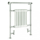Reina Victoria Traditional Towel Radiator - 960mm x 675mm - White/Chrome