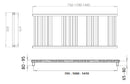 Reina Vasto Heated Towel Rail - 1460x500mm - Chrome RND-VST146C