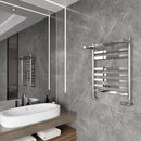 Reina Alento Designer Heated Towel Rail - 720mm x 530mm - Polished Stainless Steel