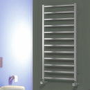Reina Arden Vertical Designer Heated Towel Rail - 500mm x 500mm - Polished Stainless Steel