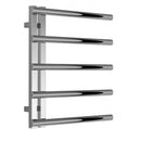 Reina Celico Vertical Designer Heated Towel Rail - 585mm x 500mm - Polished Stainless Steel