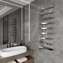 Reina Capelli Vertical Designer Heated Towel Rail - 1235mm x 500mm - Polished Stainless Steel