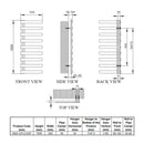 Reina Capelli Heated Towel Rail - 1525mm x 500mm - Polished Stainless Steel