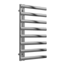 Reina Cavo Vertical Designer Heated Towel Rail - 880mm x 500mm - Brushed Stainless Steel
