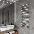 Reina Cavo Vertical Designer Heated Towel Rail - 1230mm x 500mm - Polished Stainless Steel