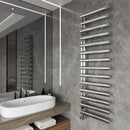 Reina Cavo Designer Heated Towel Rail - 1580mm x 500mm - Polished Stainless Steel