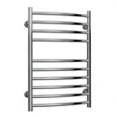Reina EOS Curved Vertical Designer Heated Towel Rail - 720mm x 500mm - Polished Stainless Steel