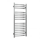 Reina EOS Curved Vertical Designer Heated Towel Rail - 1200mm x 500mm - Polished Stainless Steel