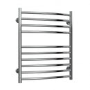 Reina EOS Curved Vertical Designer Heated Towel Rail - 720mm x 600mm - Polished Stainless Steel