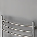 Reina EOS Curved Vertical Designer Heated Towel Rail - 1500mm x 600mm - Polished Stainless Steel