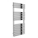 Reina Helin Vertical Designer Heated Towel Rail - 1120mm x 500mm - Polished Stainless Steel