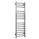 Reina Luna Flat Vertical Designer Heated Towel Rail - 1200mm x 350mm - Polished Stainless Steel