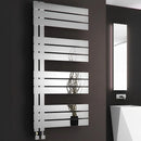 Reina Ricadi Vertical Designer Heated Towel Rail - 1140mm x 500mm - Polished Stainless Steel