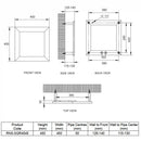 Reina Square Designer Heated Towel Rail - 450x450mm - Polished Stainless Steel RNS-SQR4545