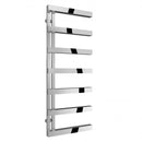 Reina Piazza Designer Heated Towel Rail - 1270mm x 500mm - Polished Stainless Steel