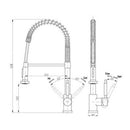 JTP Spring Mono Kitchen Sink Mixer Tap With Pull Out Spout - Chrome
