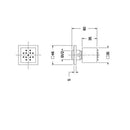 JTP Square Body Jet for Mixer Shower Single - Chrome