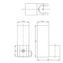 JTP Square wall bracket - Chrome
