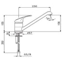 JTP Topmix Casted Mono Single Lever Kitchen Sink Mixer Tap - Chrome