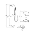 Roca Splash-T 1 Outlet Thermostatic Concealed Shower Valve With Shower Handset And Rail Kit