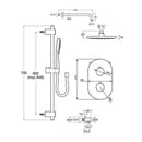 Roca Splash-T 1 Outlet Thermostatic Concealed Shower Valve With Shower Head, Handset And Rail Kit