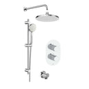 Roca Splash-T 1 Outlet Thermostatic Concealed Shower Valve With Shower Head, Handset And Rail Kit