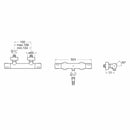 Roca T-500 1 Outlet Thermostatic Bar Shower Valve With Shower Handset And Rail Kit