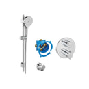 Roca T-500 Round 1 Outlet Thermostatic Concealed Shower Valve With Shower Handset And Rail Kit