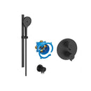 Roca T-500 Round 1 Outlet Thermostatic Concealed Shower Valve With Shower Handset And Rail Kit