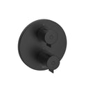 Roca T-500 Round 2 Outlet Thermostatic Concealed Shower Valve With Shower Head, Handset And Rail Kit