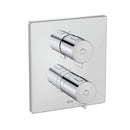 Roca T-500 Square 1 Outlet Thermostatic Concealed Shower Valve With Shower Handset And Rail Kit