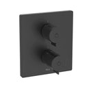 Roca T-500 Square 1 Outlet Thermostatic Concealed Shower Valve With Shower Handset And Rail Kit
