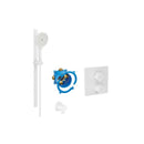 Roca T-500 Square 1 Outlet Thermostatic Concealed Shower Valve With Shower Handset And Rail Kit