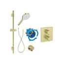 Roca T-500 Square 1 Outlet Thermostatic Concealed Shower Valve With Shower Handset And Rail Kit