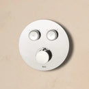 Roca T-3000 Switch Round 2 Outlet Thermostatic Concealed Shower Valve With Shower Head, Handset And Slide Rail Kit