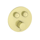 Roca T-3000 Switch Round 2 Outlet Thermostatic Concealed Shower Valve With Shower Head, Handset And Slide Rail Kit