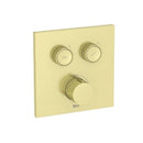 Roca T-3000 Switch Square 2 Outlet Thermostatic Concealed Shower Valve With Shower Head, Handset And Slide Rail Kit
