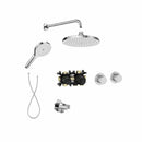 Roca T-Multi 2 Outlet Thermostatic Concealed Shower Valve With Shower Head, Handset And Hose
