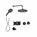 Roca T-Multi 2 Outlet Thermostatic Concealed Shower Valve With Shower Head, Handset And Hose