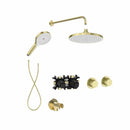 Roca T-Multi 2 Outlet Thermostatic Concealed Shower Valve With Shower Head, Handset And Hose