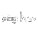 Roca T-Multi 2 Outlet Thermostatic Concealed Shower Valve With Pencil Handset, Hose And Bath Spout