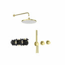 Roca T-Multi 2 Outlet Thermostatic Concealed Shower Valve With Shower Head And Handset
