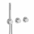 Roca T-Multi 3 Outlet Thermostatic Concealed Shower Valve With Shower Head, Handset, Hose And Overflow Bath Filler