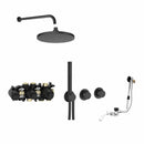 Roca T-Multi 3 Outlet Thermostatic Concealed Shower Valve With Shower Head, Handset, Hose And Overflow Bath Filler