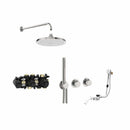 Roca T-Multi 3 Outlet Thermostatic Concealed Shower Valve With Shower Head, Handset, Hose And Overflow Bath Filler