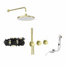 Roca T-Multi 3 Outlet Thermostatic Concealed Shower Valve With Shower Head, Handset, Hose And Overflow Bath Filler
