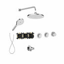 Roca T-Multi Switch 2 Outlet Thermostatic Concealed Shower Valve With Shower Head, Handset And Hose