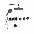 Roca T-Multi Switch 2 Outlet Thermostatic Concealed Shower Valve With Shower Head, Handset And Hose