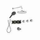 Roca T-Multi Switch 2 Outlet Thermostatic Concealed Shower Valve With Shower Head, Handset And Hose